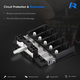 Rhacoziauto WK 2022 fuse block supports 12V circuit protection.