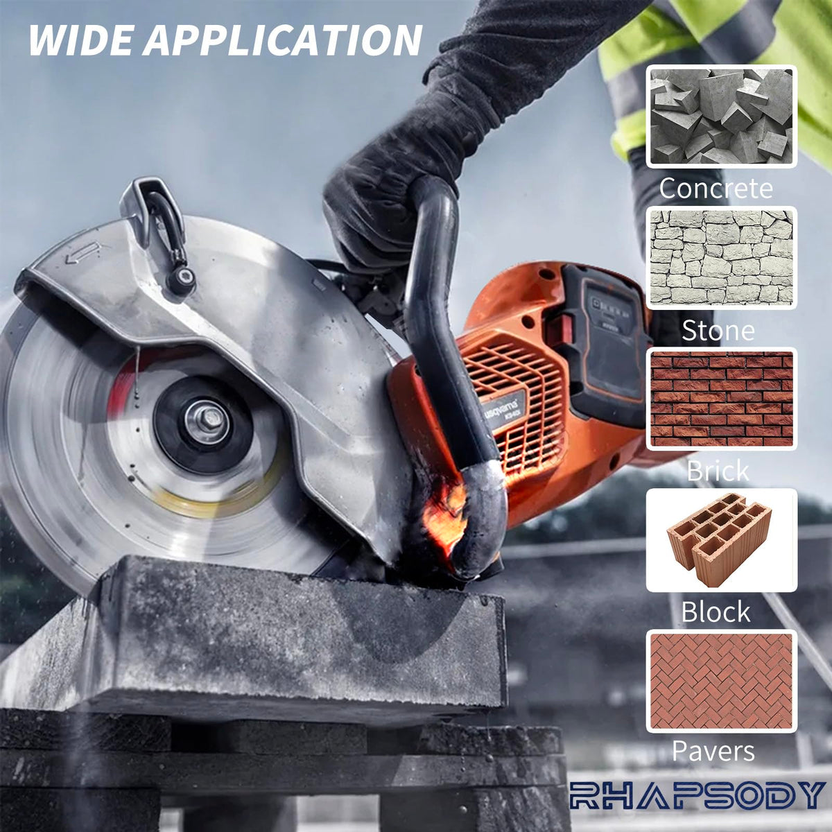 Rhapsody segmented blade close-up showing cooling slots for smooth cuts