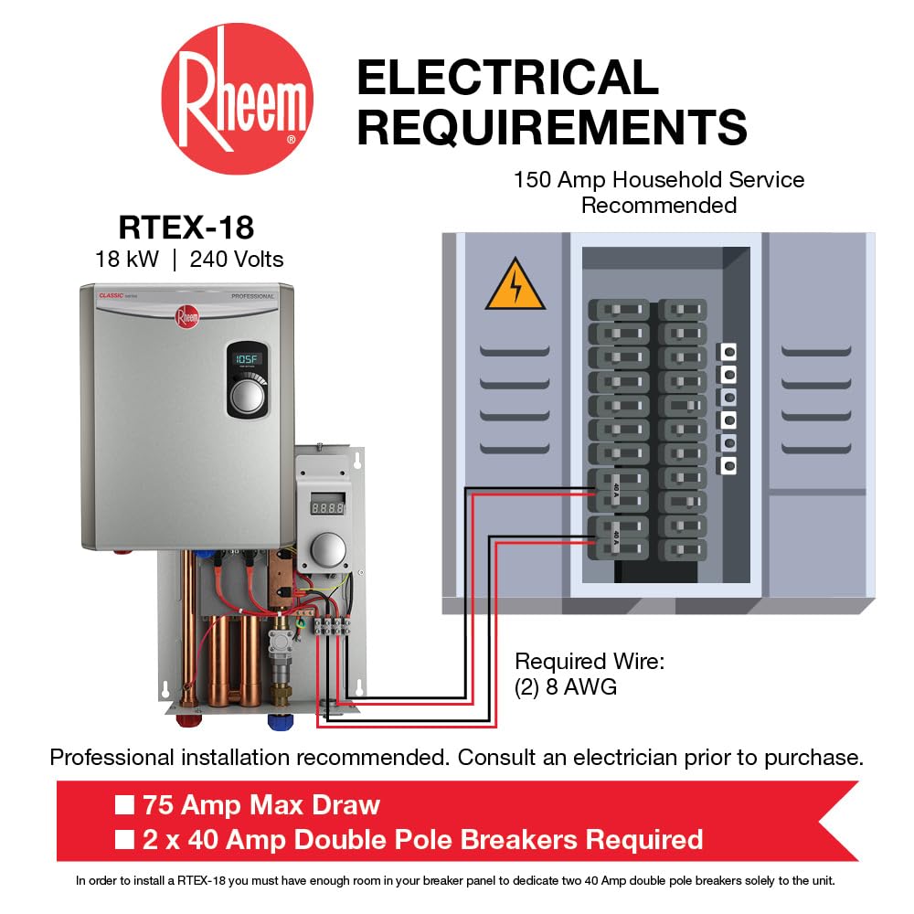 Rheem bottom water connections simplify installation with standard fittings.