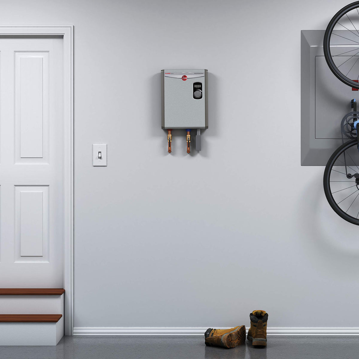 Rheem copper immersion elements ensure durable heat transfer.