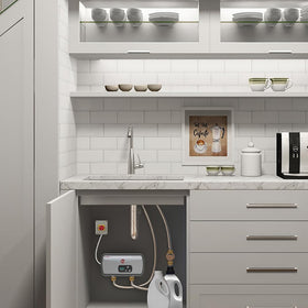 Rheem compact, space-saving tankless design for small spaces