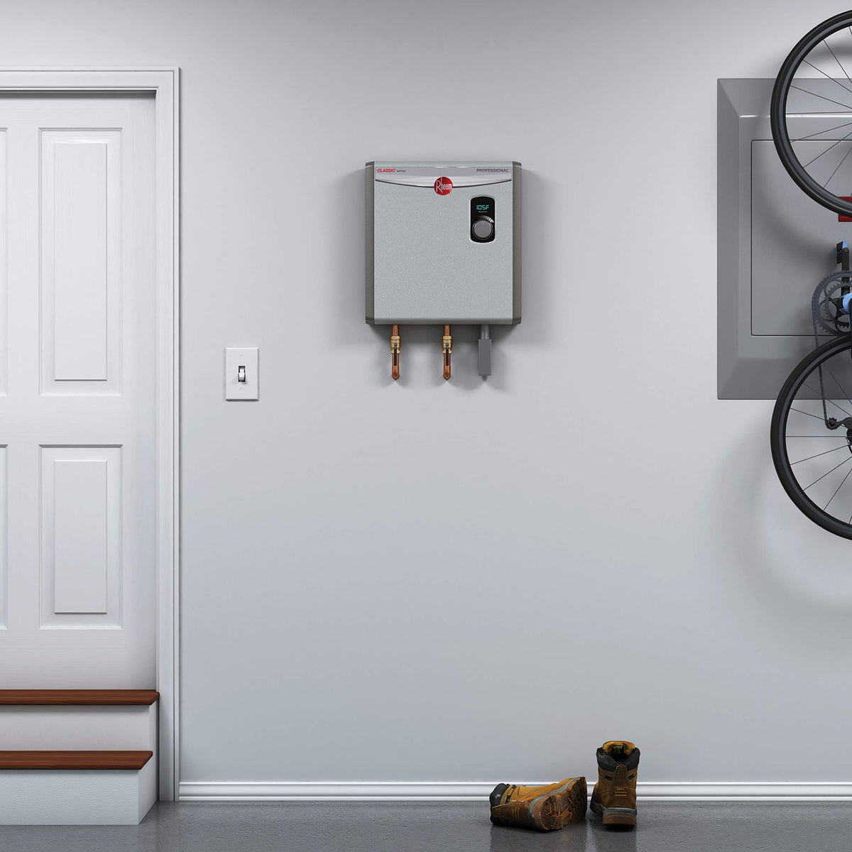Rheem RTEX-24 compact design ideal for small interiors