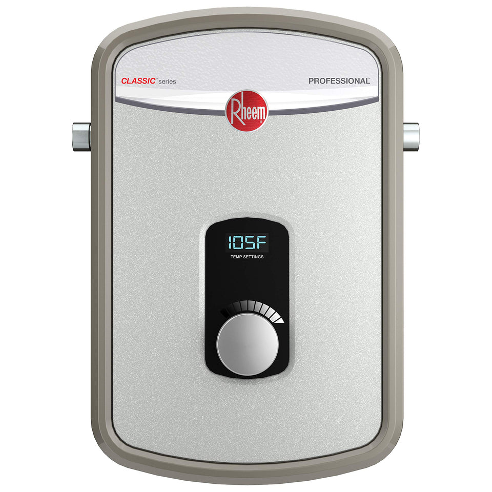 Rheem RTEX-11 control dial for precise temperature settings and on-demand water