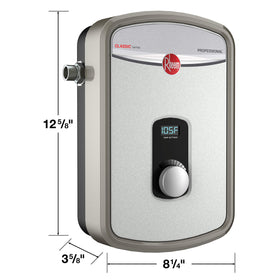 Rheem RTEX-11 digital temperature display aiding quick hot water control