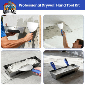 Rhibak 12x4-inch trowel provides stable, even application.