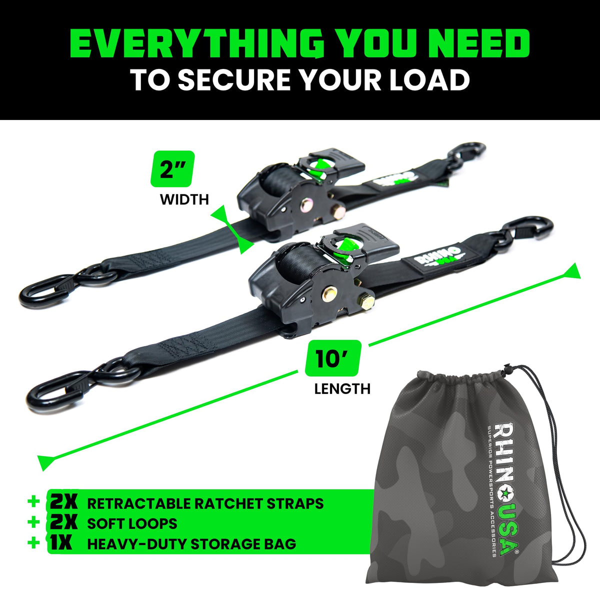 Rhino USA coated full bend S-hooks for reliable connections.