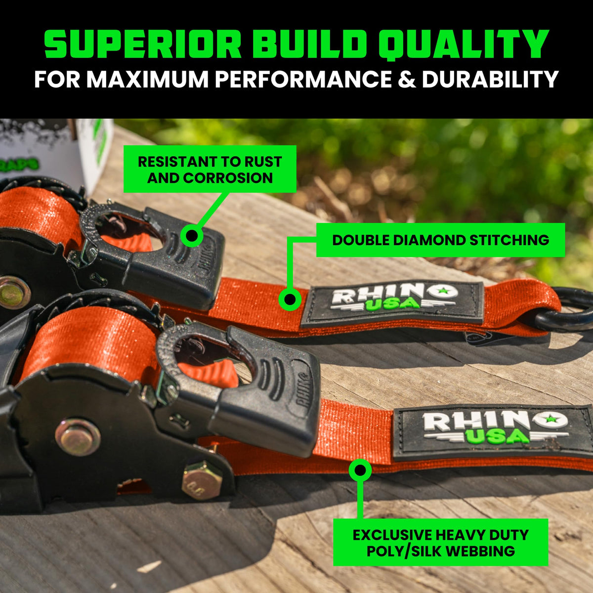 Rhino USA coated full bend S-hooks highlighting durability and protection