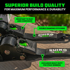 Rhino USA coated S-hooks provide secure anchor points and wear resistance.