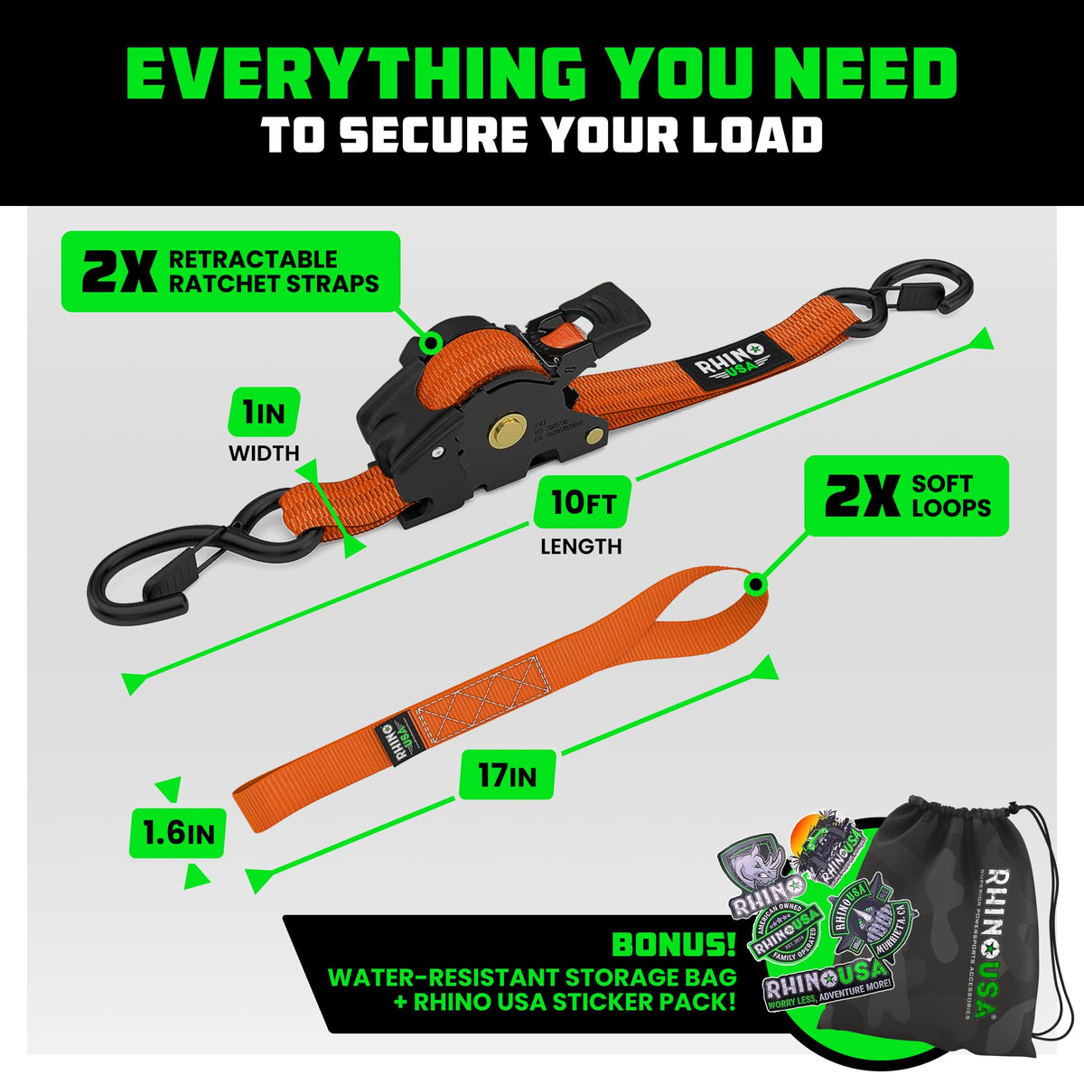 Rhino USA ergonomic padded handle for comfortable operation