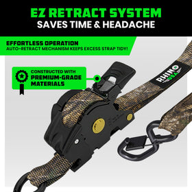 Rhino USA ergonomic padded handle enhances comfort during tie-down tasks.