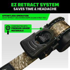 Rhino USA EZ-Release end cap detail for quick, safe strap release.