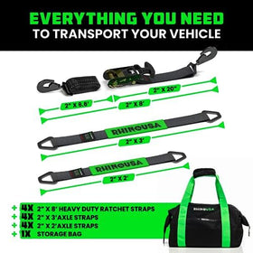 Rhino USA heavy-duty stitched straps emphasize durability for long hauls.