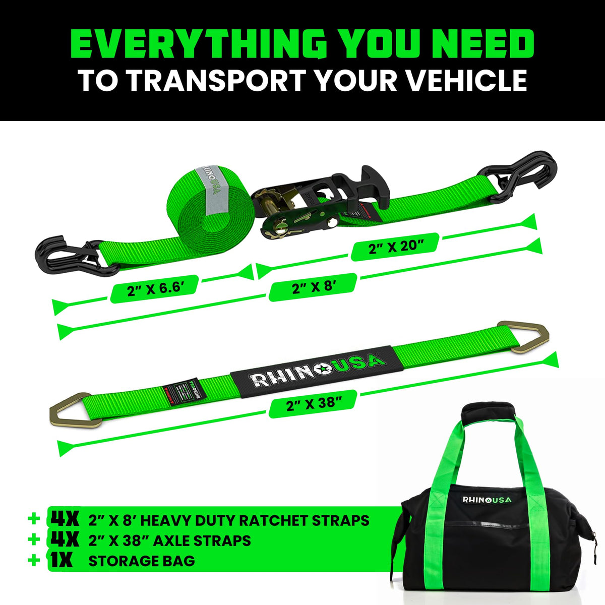 Rhino USA low-clearance operation design enables easy loading in tight spaces.