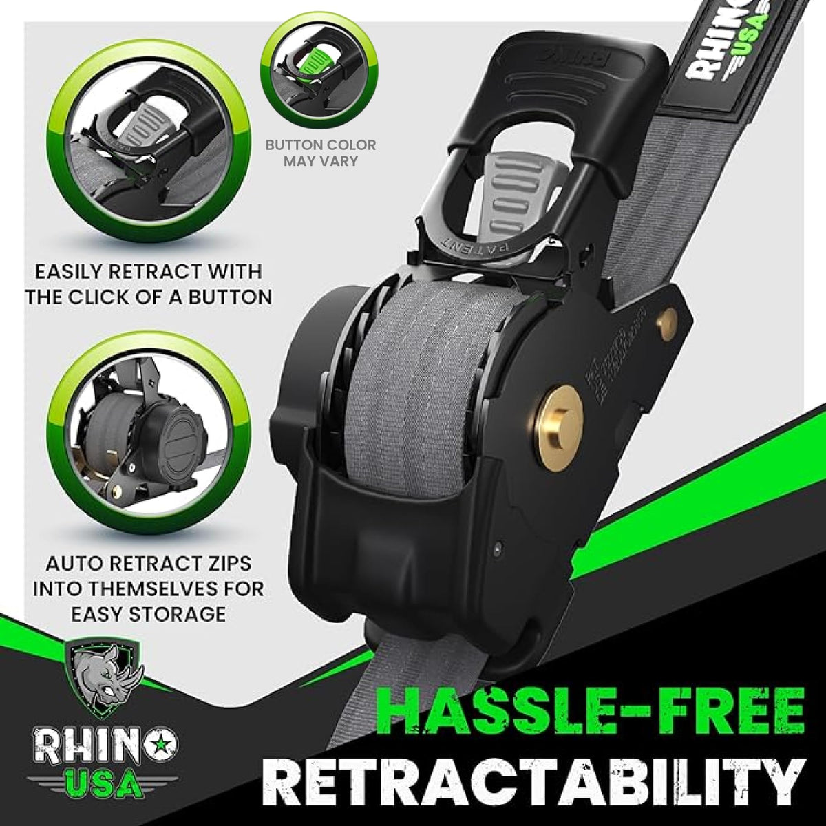 Rhino USA ergonomic padded-handle ratchet for comfortable use
