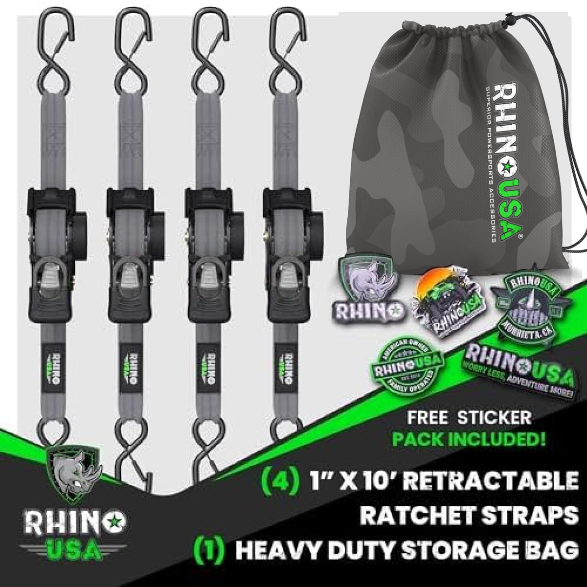 Rhino USA strap in use on a truck bed for organized transport