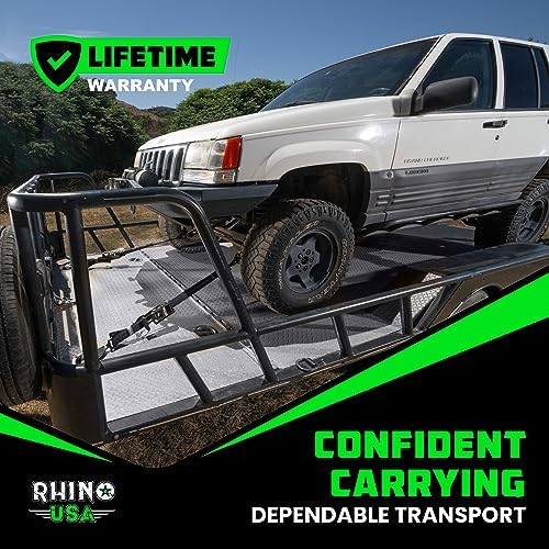 Rhino USA snap-hook detail protecting vehicle surfaces during tie-down.