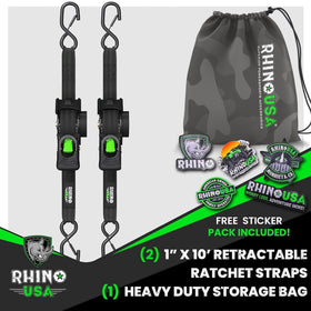 Rhino USA soft loop tie-downs create stable anchor points on roof racks