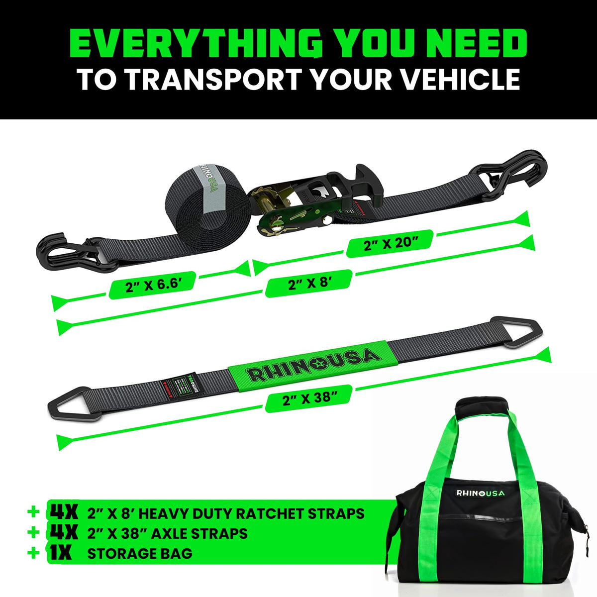 Rhino USA storage bag for organizing the tie-down kit
