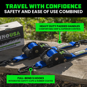 Two-inch wide strap provides strong support for medium to heavy loads.