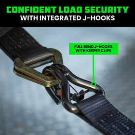 Rhino USA T-handle ratchet straps for quick tightening