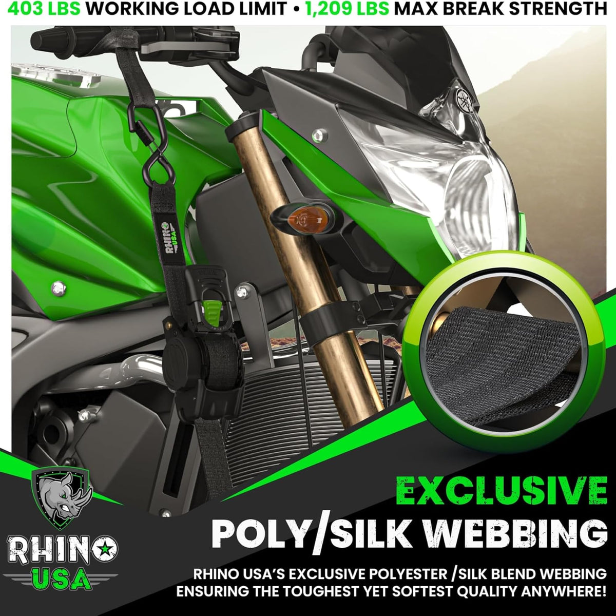 Rhino USA zinc-coated ratchet resists corrosion for long-lasting performance