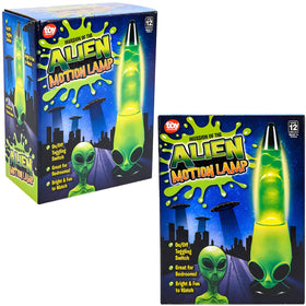 Rhode Island Novelty alien head wax motion lamp enhances sci-fi decor in any space