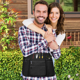 RHQQ classic black apron complements professional uniforms for a polished look.