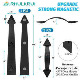 RHULKRUI magnetic handles on iron door add visual interest