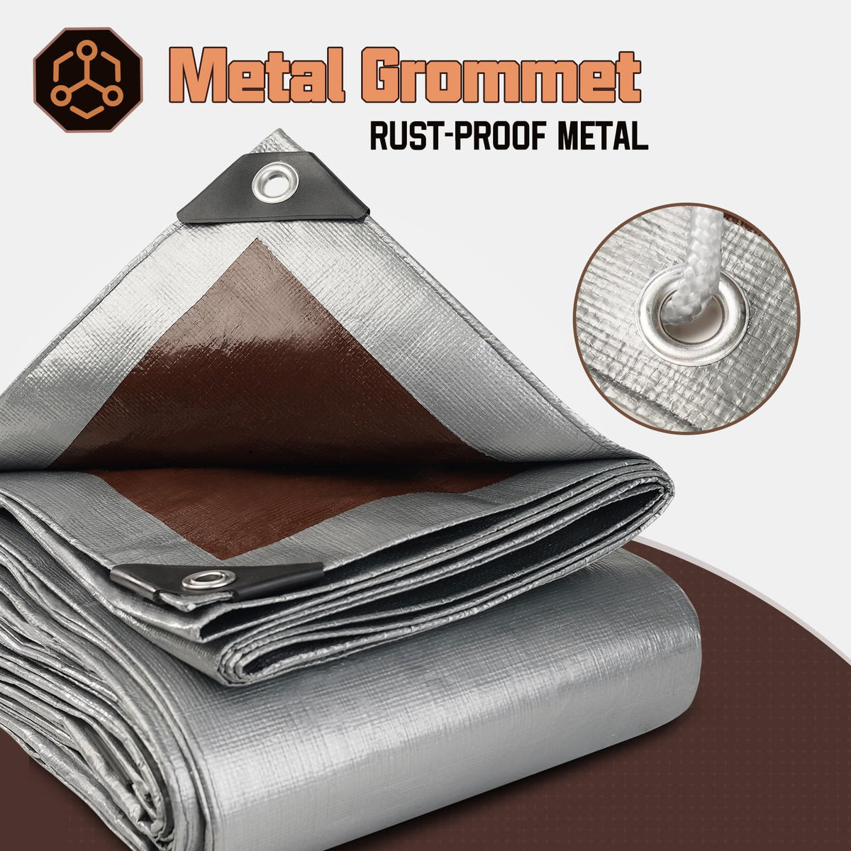 RhymBar 10mil heavy-duty tarp showcases durable protection for outdoor projects.