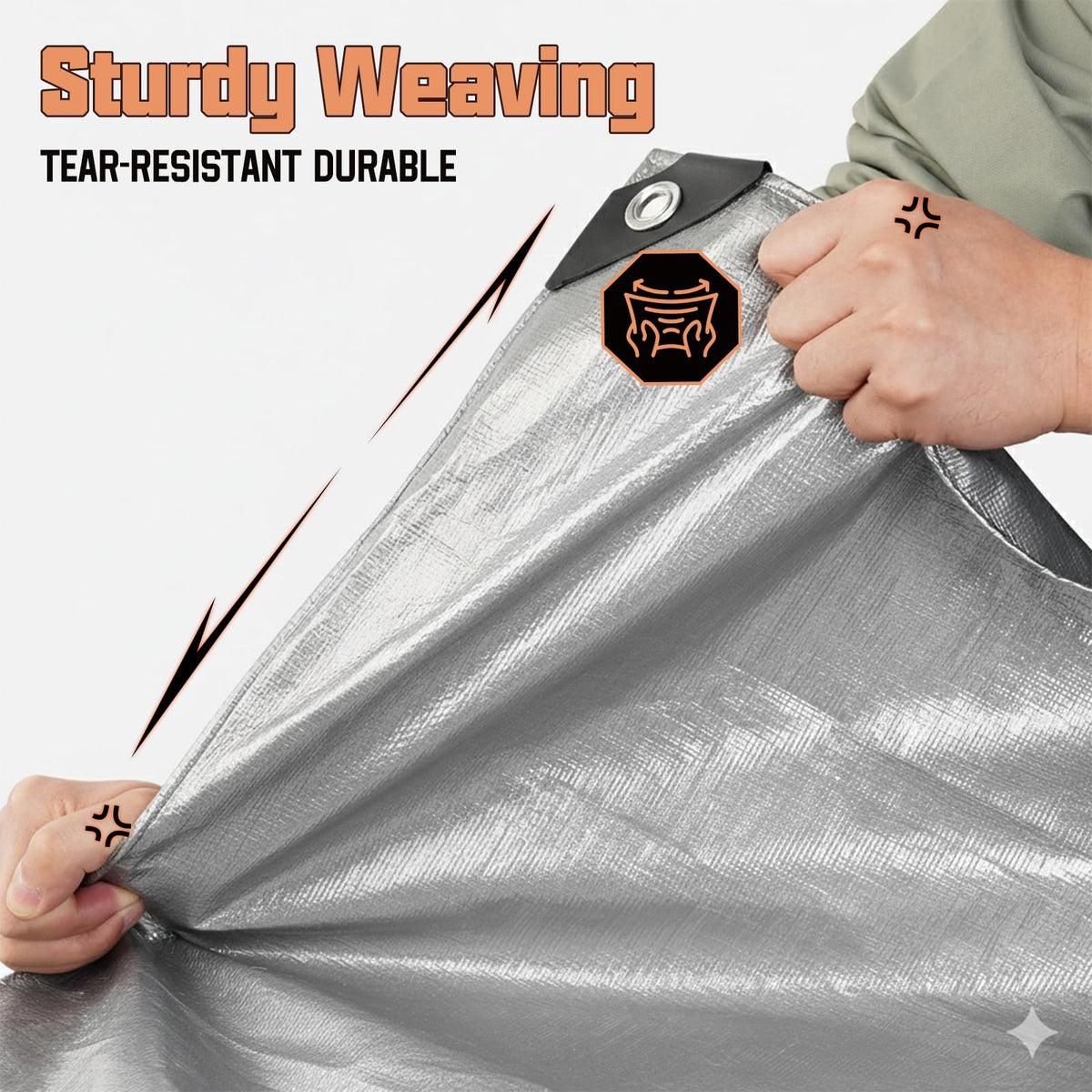 RhymBar reversible silver-brown tarp lets you switch color while guarding gear.