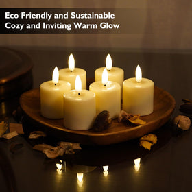 Rhytsing magnetic charging panel powers six tealights for convenient charging.