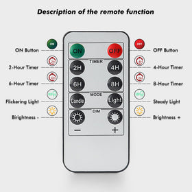 Rhytsing remote control offers precise timer and brightness settings.