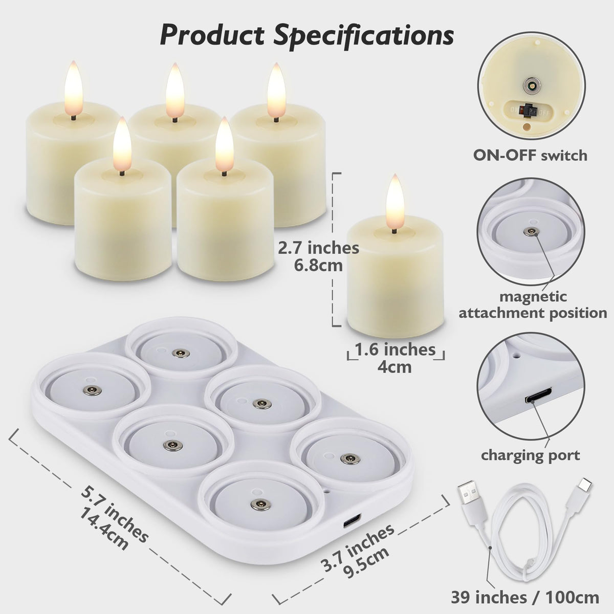 Rhytsing Type-C USB cable enables quick, reliable recharging.