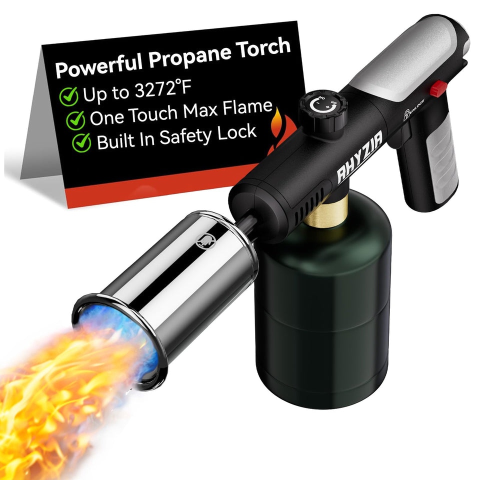RHYZIA torch max flame lighting grills and fire pits quickly