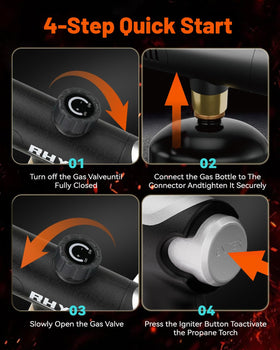 RHYZIA torch portable design suited for camping and backyard use