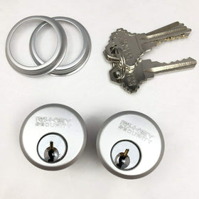 RI-KEY SECURITY brass housing with trim ring simplifies installation.