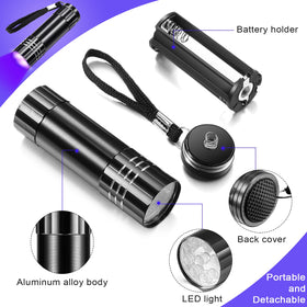Riakrum 395nm mini UV light detects resin and scorpions.