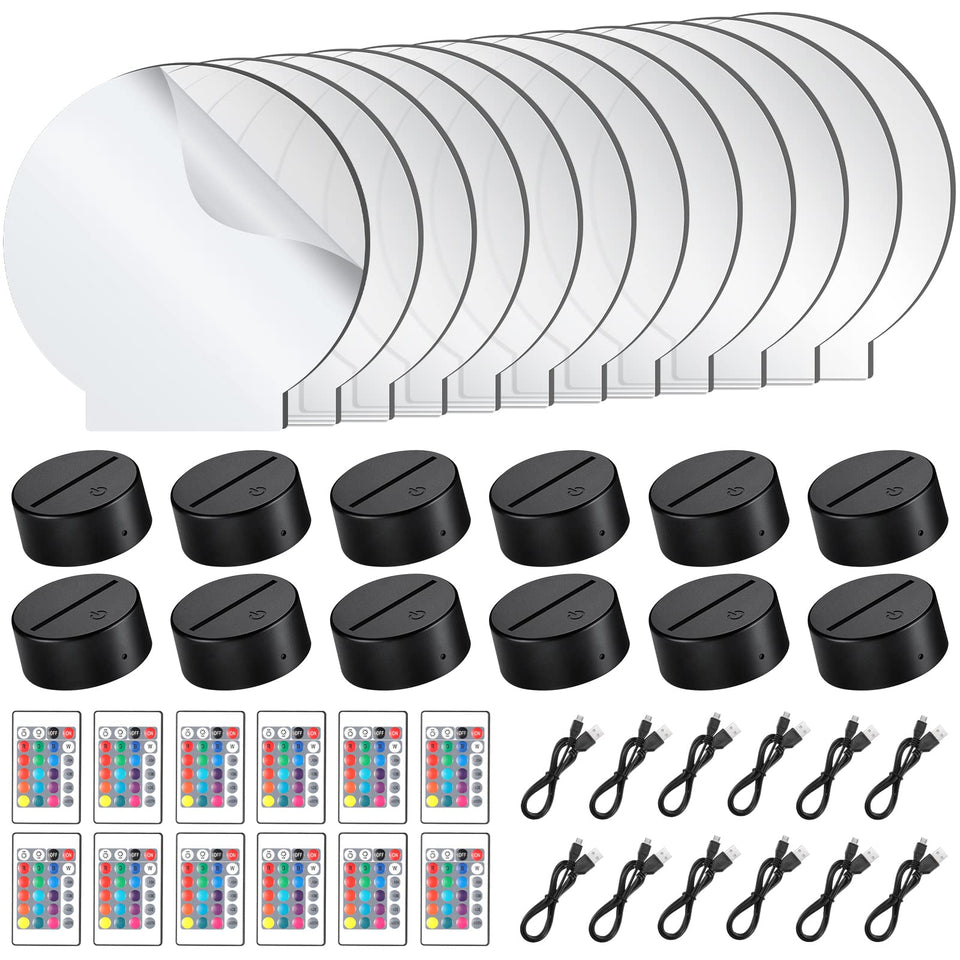Riakrum 48-pcs DIY night light set for customizable decor ideas.