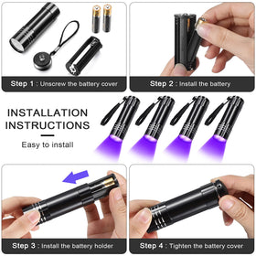 Riakrum aluminum alloy UV torch is durable in rain.