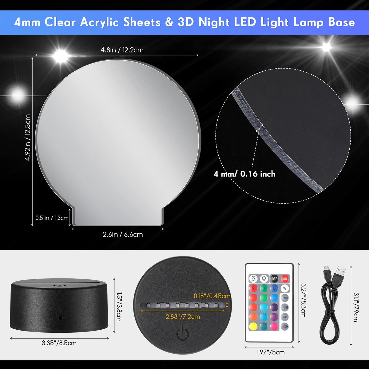 Riakrum clear acrylic sheets 4mm thick, ideal for engraving and display.