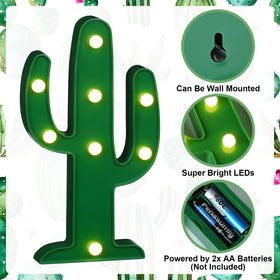 Riakrum LED cactus light with sturdy plastic body for durable use