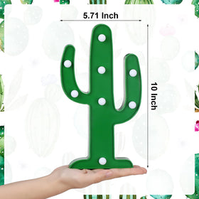 Riakrum LED cactus night light with wall-hanging hole for flexible placement