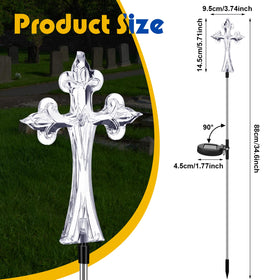 Riakrum solar cross yard pathway lighting for a respectful memorial
