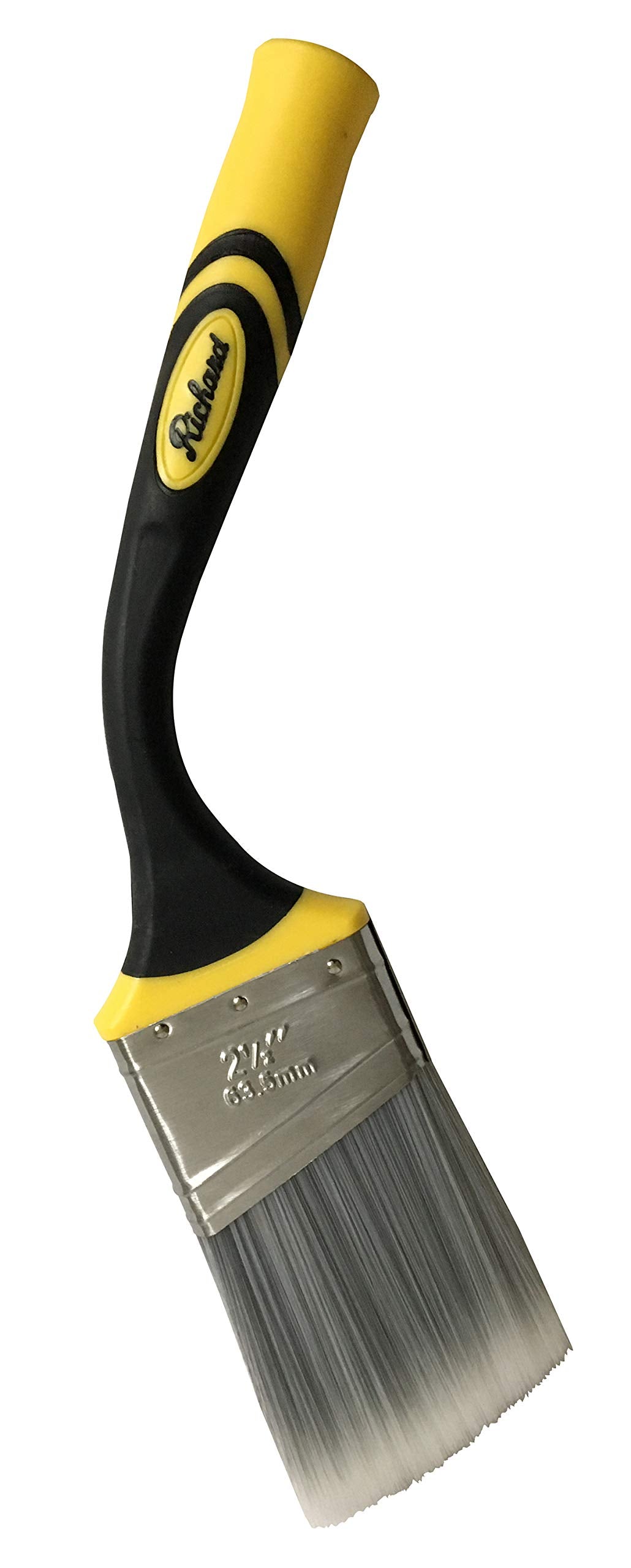 Richard 80833 goose neck angular paint brush offers extended reach for precise edge work.