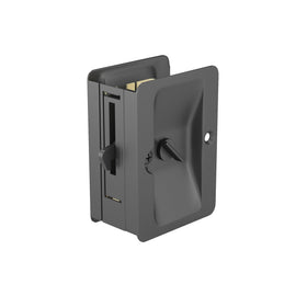 Adjustable for door thickness from 1 1/4 to 1 1/2 inches.