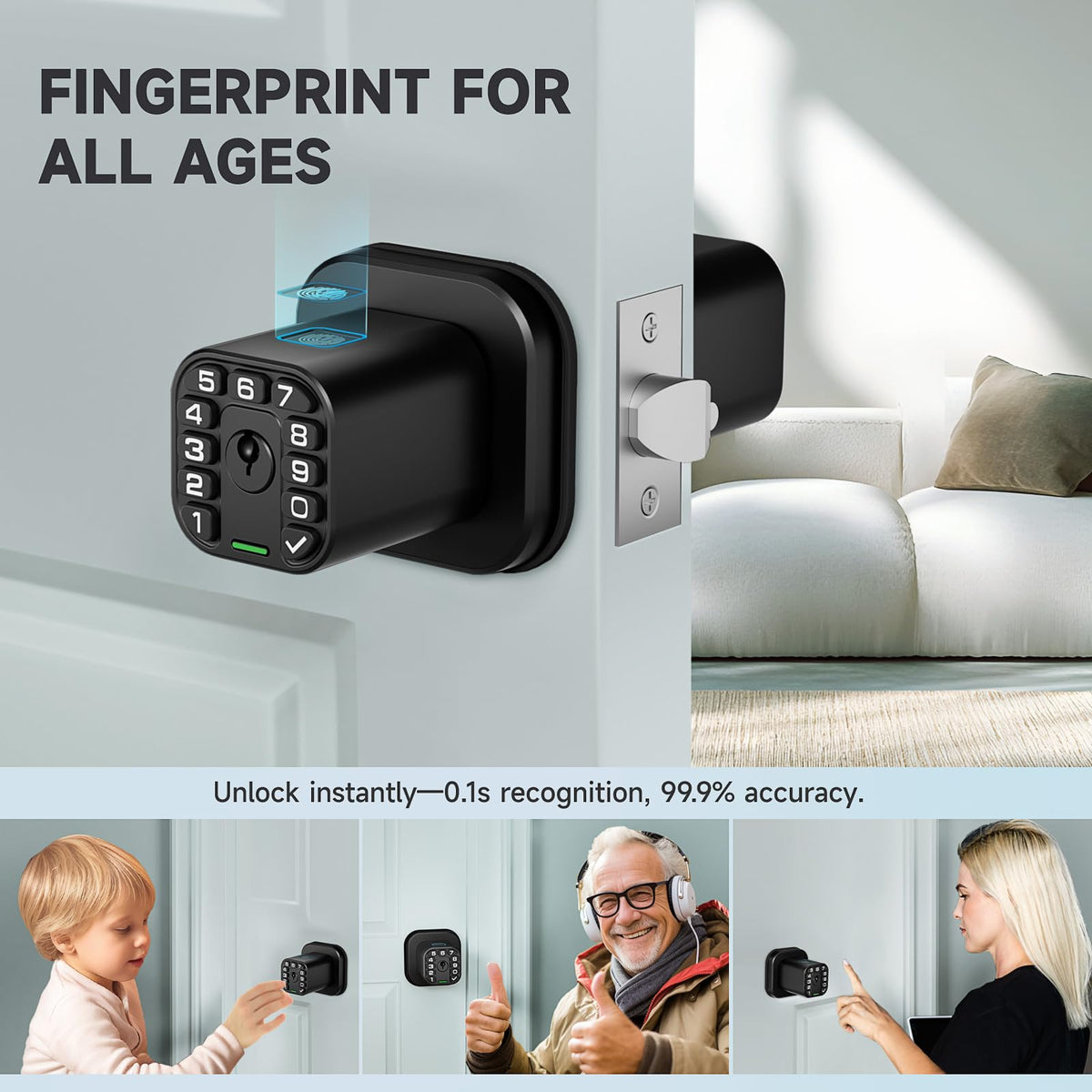 Richelock digital keypad with guest code entry for visitors