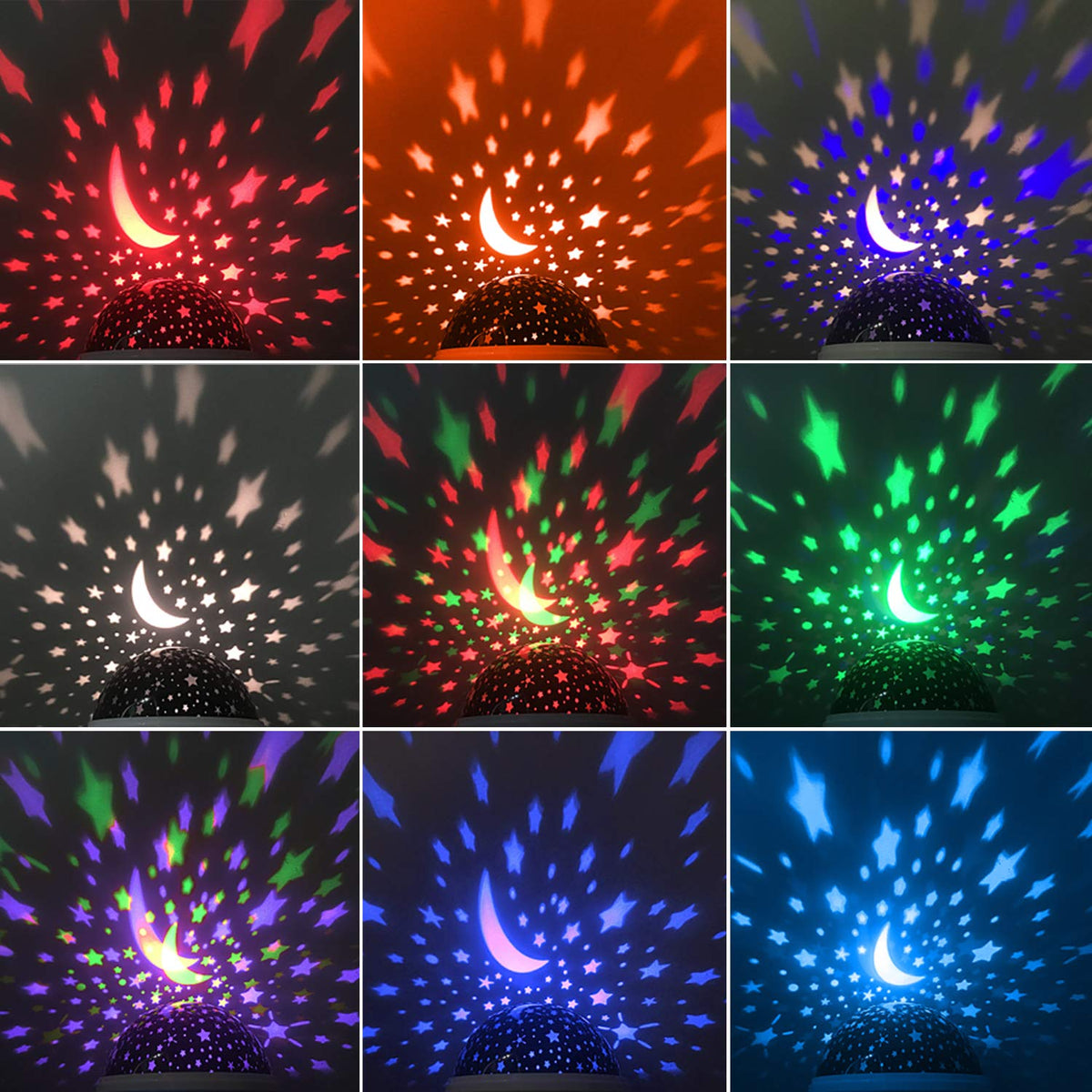 RICTLY 4 LED color modes brighten and color-shift the room