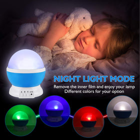 RICTLY Quiet rotating base delivers a smooth star field.