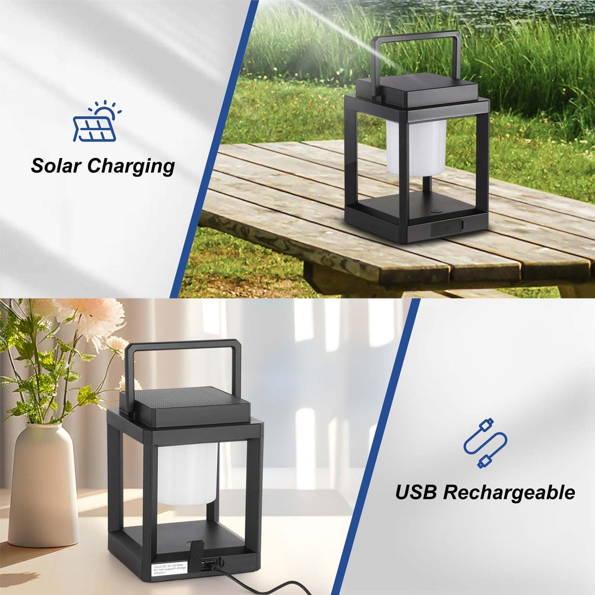 RIDALUX lantern offers three brightness modes for adaptable lighting