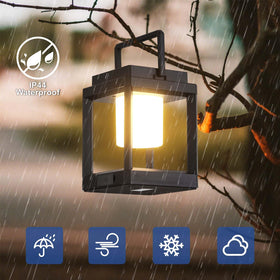 RIDALUX lantern charges by solar or USB for versatile power
